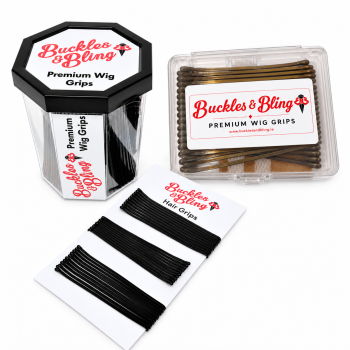 Buckles and Bling Premium Wig Grips in black and brown