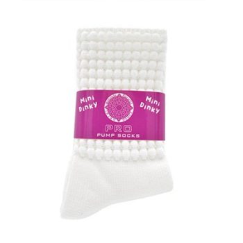 Mini Dinky length white poodle socks for Irish dancing