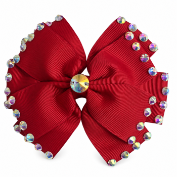Red Diamante Hair Bow